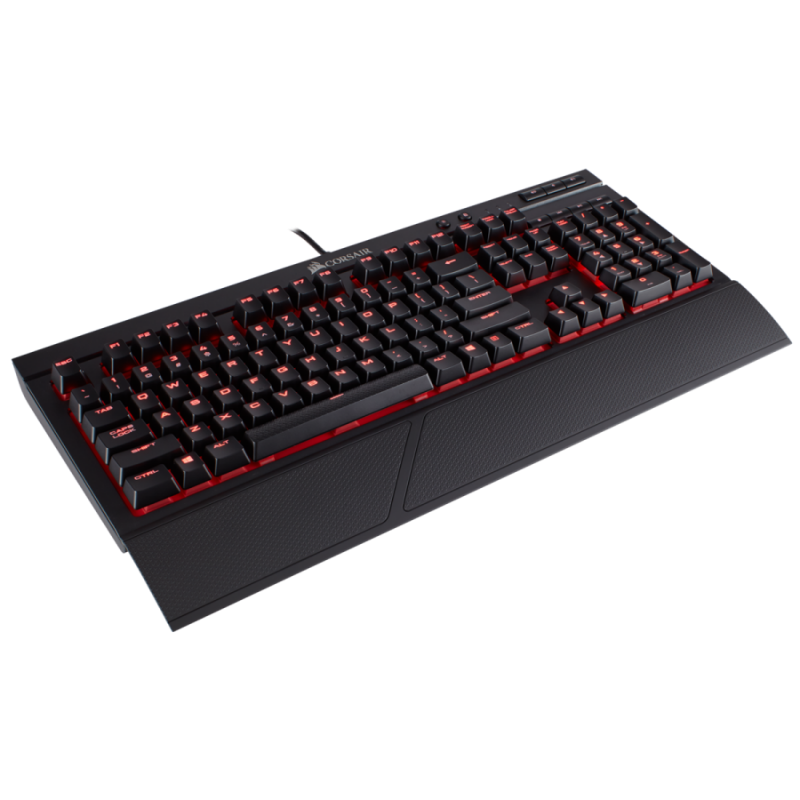 Геймърска клавиатура Corsair K68 Mechanical (устойчива на заливане, Red Backlit, Cherry MX Red, US layout) Black-CH-9102020-NA