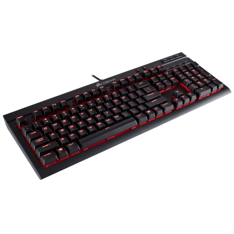 Геймърска клавиатура Corsair K68 Mechanical (устойчива на заливане, Red Backlit, Cherry MX Red, US layout) Black-CH-9102020-NA