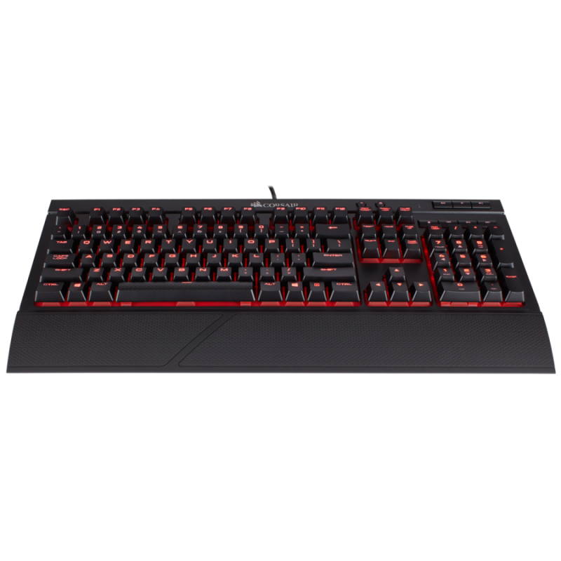 Геймърска клавиатура Corsair K68 Mechanical (устойчива на заливане, Red Backlit, Cherry MX Red, US layout) Black-CH-9102020-NA