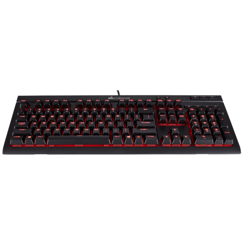 Геймърска клавиатура Corsair K68 Mechanical (устойчива на заливане, Red Backlit, Cherry MX Red, US layout) Black-CH-9102020-NA