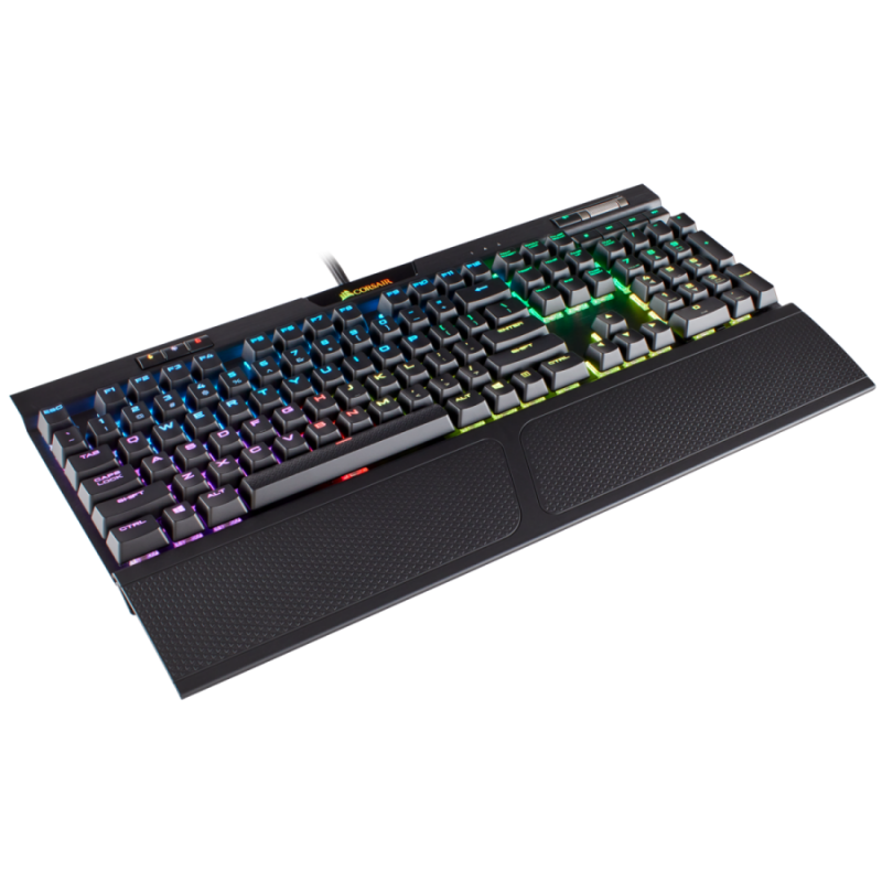 Геймърска клавиатура Corsair K70 RGB MK.2 Mechanical (метална основа, RGB Backlit, Cherry MX Brown, US layout) Black-CH-9109012-NA