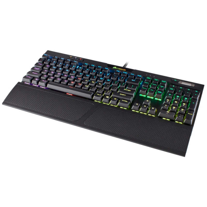 Геймърска клавиатура Corsair K70 RGB MK.2 Mechanical (метална основа, RGB Backlit, Cherry MX Silent, US layout) Black-CH-9109013-NA