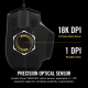 Геймърска мишка Corsair Glaive RGB PRO, Comfort FPS/MOBA (7 програмируеми бутона, 1 профил, 3 зони RGB, 18 000 dpi, до 1000Hz, USB, сменяеми ръкохватки, Black)-CH-9302211-EU