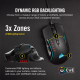 Геймърска мишка Corsair Glaive RGB PRO, Comfort FPS/MOBA (7 програмируеми бутона, 1 профил, 3 зони RGB, 18 000 dpi, до 1000Hz, USB, сменяеми ръкохватки, Black)-CH-9302211-EU