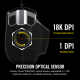 Геймърска мишка Corsair Glaive RGB PRO, Comfort FPS/MOBA (7 програмируеми бутона, 1 профил, 3 зони RGB, 18 000 dpi, до 1000Hz, USB, сменяеми ръкохватки, Aluminium & Black)-CH-9302311-EU