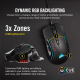 Геймърска мишка Corsair Glaive RGB PRO, Comfort FPS/MOBA (7 програмируеми бутона, 1 профил, 3 зони RGB, 18 000 dpi, до 1000Hz, USB, сменяеми ръкохватки, Aluminium & Black)-CH-9302311-EU