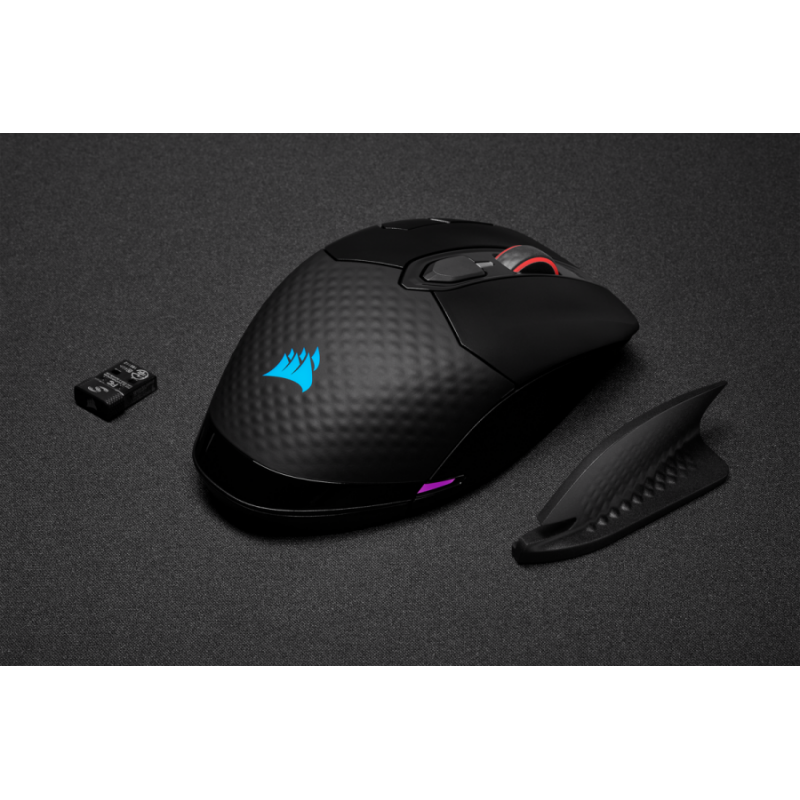 Геймърска мишка Dark Core RGB Pro SE Wireless Gaming Mouse with SLIPSTREAM Technology, Qi® Wireless charging, FPS/MOBA (8 програмируеми бутона, 3 профилa, RGB LED, 18 000 dpi, до 2000Hz, Wireless & USB, Black)-CH-9315511-EU