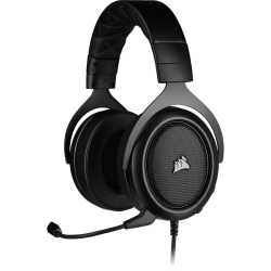 Геймърски слушалки Corsair HS50 PRO STEREO Gaming Headset (50mm неодимови говорители, контрол на звука, микрофон) Carbon