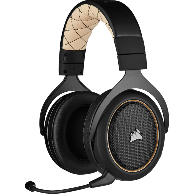 Геймърски слушалки Corsair HS70 PRO Wireless Gaming Headset (50mm неодимови говорители, 7.1 съраунд, 16 часа с едно зареждане, контрол на звука, микрофон, USB) Cream-CA-9011210-EU