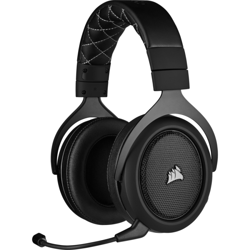 Геймърски слушалки Corsair HS70 PRO Wireless Gaming Headset (50mm неодимови говорители, 7.1 съраунд, 16 часа с едно зареждане, контрол на звука, микрофон, USB) Carbon-CA-9011211-EU