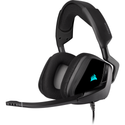 Геймърски слушалки Corsair VOID RGB ELITE USB Premium Gaming Headset with Dolby 7.1 (50mm неодимови говорители, RGB, 7.1 съраунд, контрол на звука, микрофон, USB) Carbon