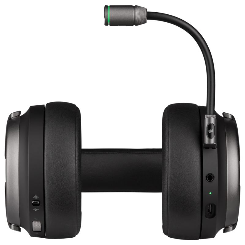 Геймърски слушалки Corsair Virtuoso RGB Wireless SE with Slipstream High-Fidelity Gaming Headset (50mm неодимови говорители, 7.1 съраунд, 20 часа с едно зареждане, контрол на звука, микрофон, USB) Gunmetal-CA-9011180-EU