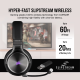 Геймърски слушалки Corsair Virtuoso RGB Wireless SE with Slipstream High-Fidelity Gaming Headset (50mm неодимови говорители, 7.1 съраунд, 20 часа с едно зареждане, контрол на звука, микрофон, USB) Gunmetal-CA-9011180-EU