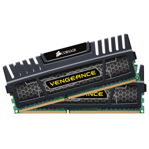 Corsair DDR3, 1600MHz 16G (2x240) Dimm, Unbuffered, 10-10-10-27, with Vengeance Black Heat Spreader - Core i7, Core i5 and Core 2, 1.5V