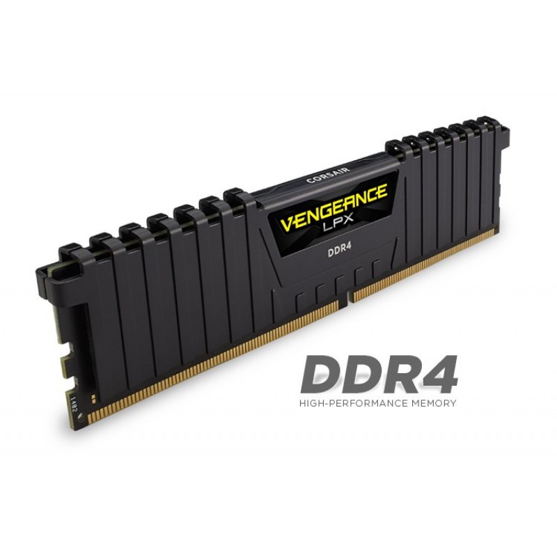 Corsair DDR4, 3000MHz 16GB (2 x 8GB) 288 DIMM, Unbuffered, 15-17-17-35, Vengeance LPX Black Heat spreader, 1.35V, XMP 2.0, Supports 6th Intel® Core™ i5/i7-CMK16GX4M2B3000C15