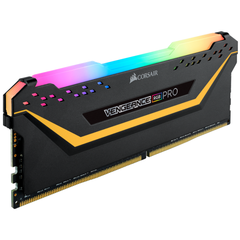 Corsair DDR4, 3200MHz 16GB (2 x 8GB) 288 DIMM, Unbuffered, 16-18-18-36, Vengeance RGB PRO black Heat spreader, RGB LED, 1.35V, XMP 2.0, TUF Gaming Edition-CMW16GX4M2C3200C16-TUF