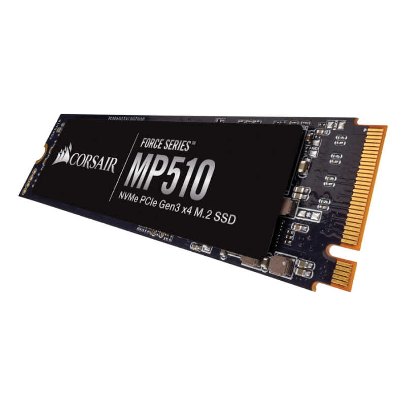 SSD Corsair Force MP510 series NVMe, PCIe Gen 3.0 x4 (PCIe Slot) M.2 2280, 480GB 3D TLC NAND Up to 3,480MB/s Sequential Read, Up to 2,000MB/s Sequential Write; Up to 360K IOPS Random Read, Up to 440K IOPS Random Write-CSSD-F480GBMP510B