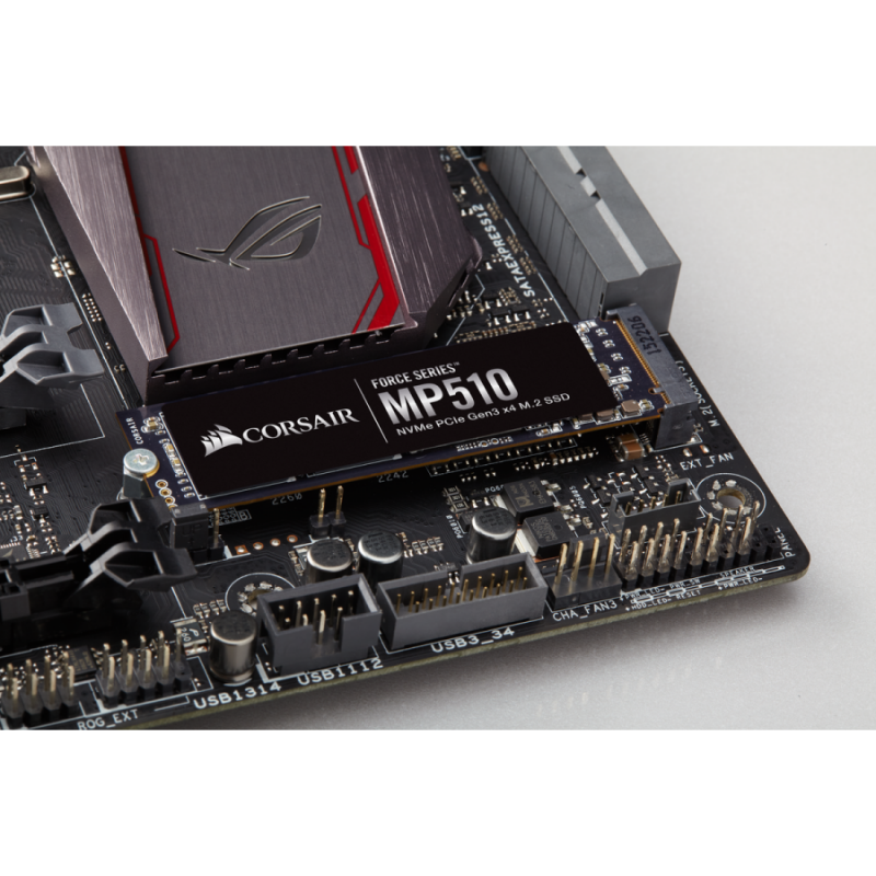 SSD Corsair Force MP510 series NVMe, PCIe Gen 3.0 x4 (PCIe Slot) M.2 2280, 480GB 3D TLC NAND Up to 3,480MB/s Sequential Read, Up to 2,000MB/s Sequential Write; Up to 360K IOPS Random Read, Up to 440K IOPS Random Write-CSSD-F480GBMP510B