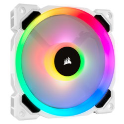 Corsair LL Series, LL120 RGB, 120mm Dual Light Loop,16 individually addressable RGB LED PWM Fan, Single Pack, White