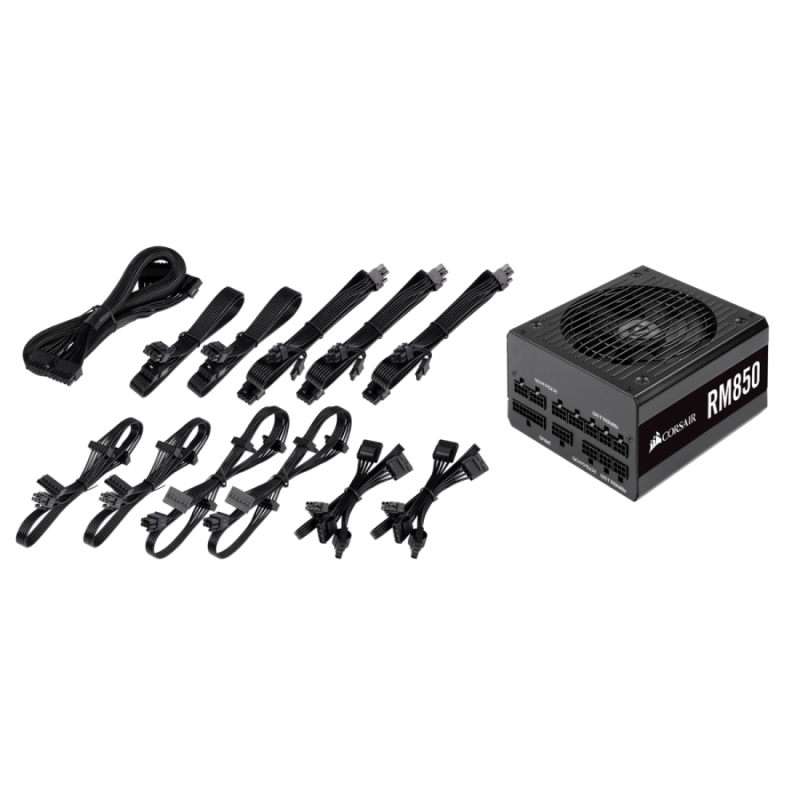 Corsair RM series RM850 Power Supply, Fully Modular ATX 80 Plus Gold 850 Watt, Modern Standby, EU Version (10 years warranty) NEW-CP-9020196-EU