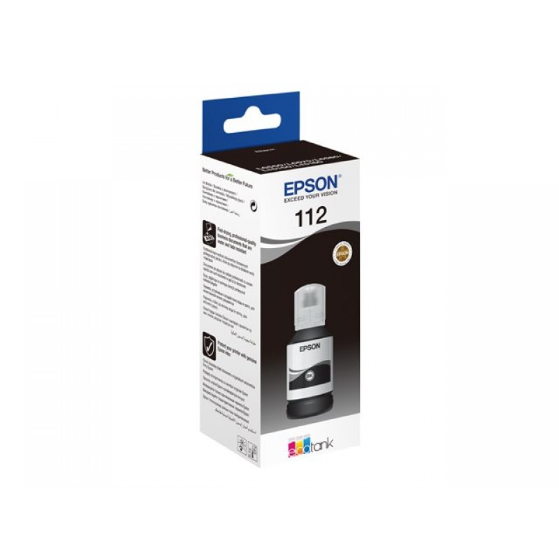 EPSON 112 EcoTank Pigment Black ink bottle-C13T06C14A
