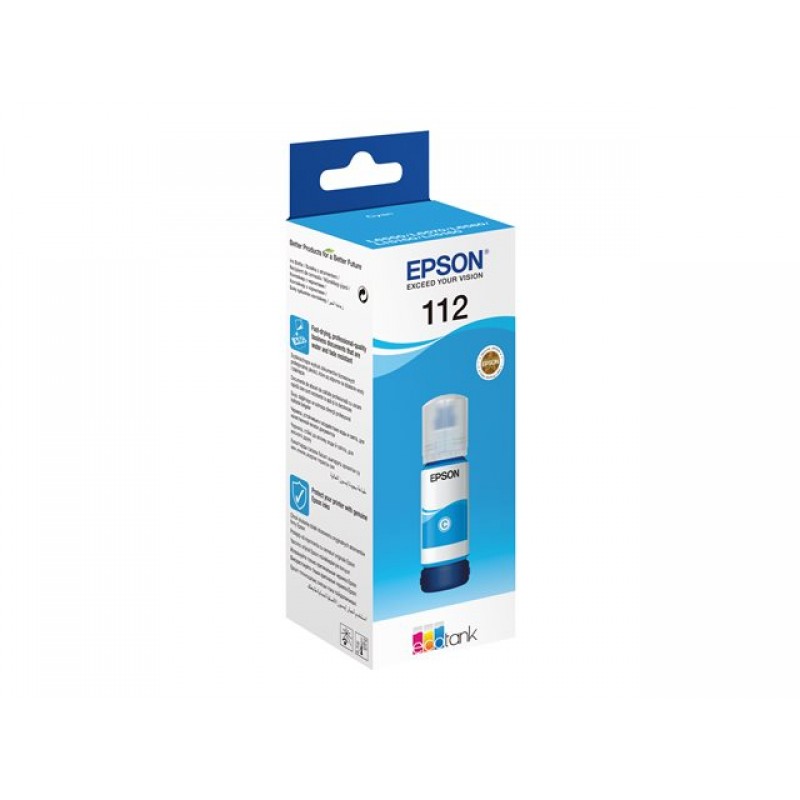 EPSON 112 EcoTank Pigment Cyan ink bottle-C13T06C24A