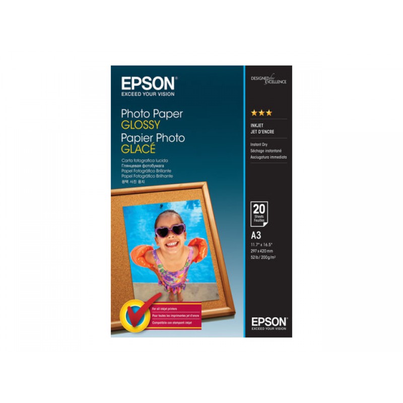 EPSON Photo paper glossy A3 20 sheets 1-pack, C13S042536