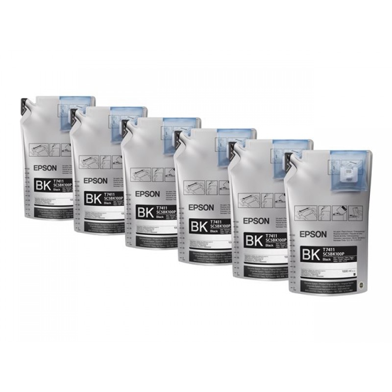 EPSON UltraChrome DS High Density Black T741X00 (1Lx6packs)-C13T741X00