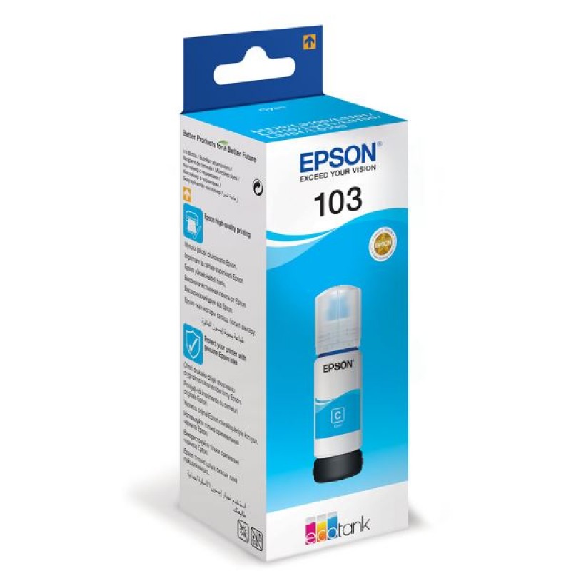 Ink Cartridge  EPSON 103 EcoTank Cyan ink bottle for L3110; L3111; L3150; L3151-C13T00S24A