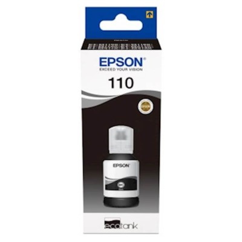 Ink Cartridge EPSON 110 EcoTank Pigment black ink bottle for M2170/M1170/M3140/M3170/3180/M2140/M1140/M1180/M1100/M1120; 120,0 ml Black-C13T03P14A