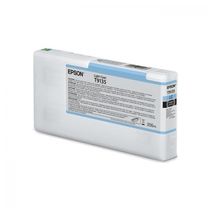 Ink Cartridge EPSON, Ultrachrome® HDR, T9135, Singlepack, 1 x 200.0 ml Light Cyan, Standard-C13T913500