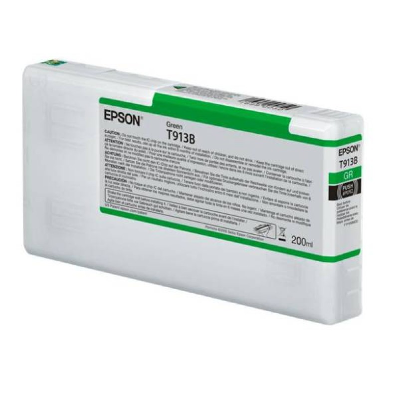 Ink Cartridge EPSON, Ultrachrome® HDR, T913B, Singlepack, 1 x 200.0 ml Green, Standard-C13T913B00