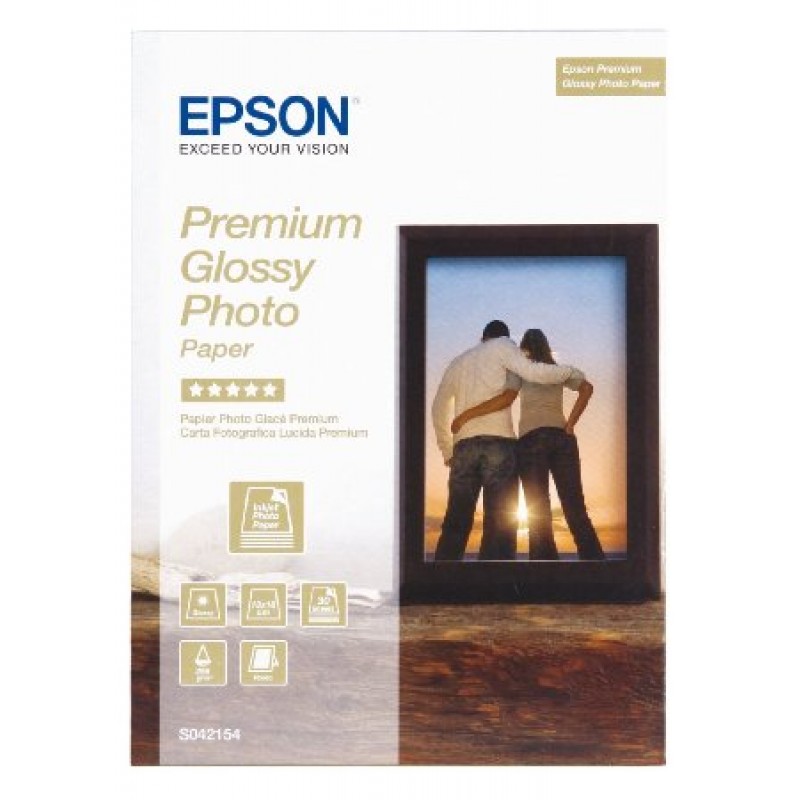 Paper EPSON Premium Glossy Photo Paper, 100 x 150 mm, 255g/m², 40 Sheets-C13S042153
