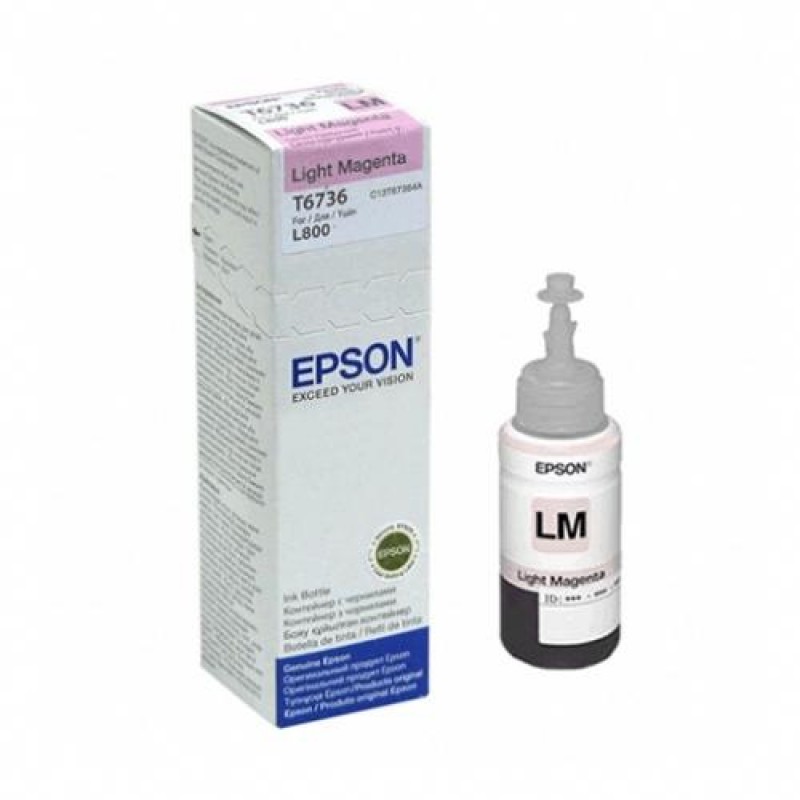 Ink Cartridge EPSON T6736, 6 colour ink bottles, Singlepack, 1 x 70.0 ml Light  Magenta-C13T67364A