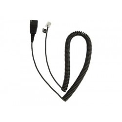 JABRA QD Cord to RJ10 coiled 0.5 - 2 meters for Lucent Callmaster V VI Cisco 79xx and PLX A22