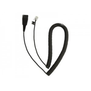 JABRA QD Cord to RJ10 coiled 0.5 - 2 meters for Lucent Callmaster V VI Cisco 79xx and PLX A22
