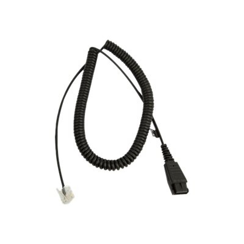 JABRA QD Cord to RJ45 coiled 0.5 - 2m only in connection with Jabra BIZ 2400 balanced on Siemens Openstage, 8800-01-89