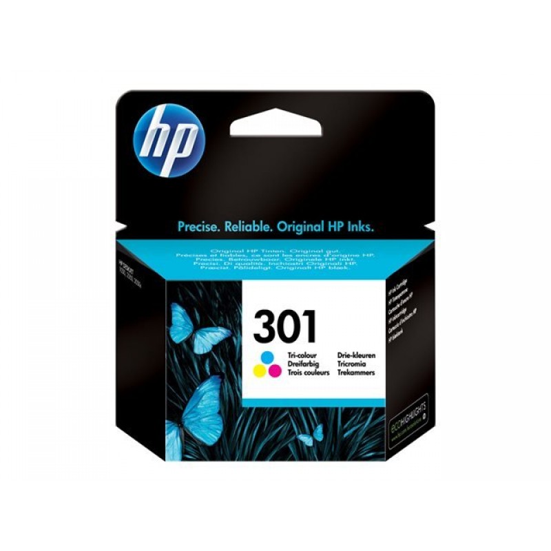 HP 301 original ink cartridge tri-colour standard capacity 3ml 165 pages 1-pack-CH562EE#UUS