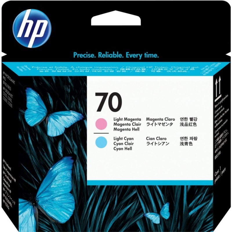 HP 70 Light Magenta and Light Cyan DesignJet Printhead;  ; HP DesignJet Z2100, Z3100, Z3200, Z5200-C9405A