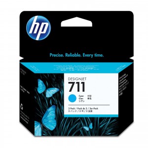 HP 711 3 - Pack  Original Ink Cartridge; Cyan;  ; HP DesignJet T120, T520
