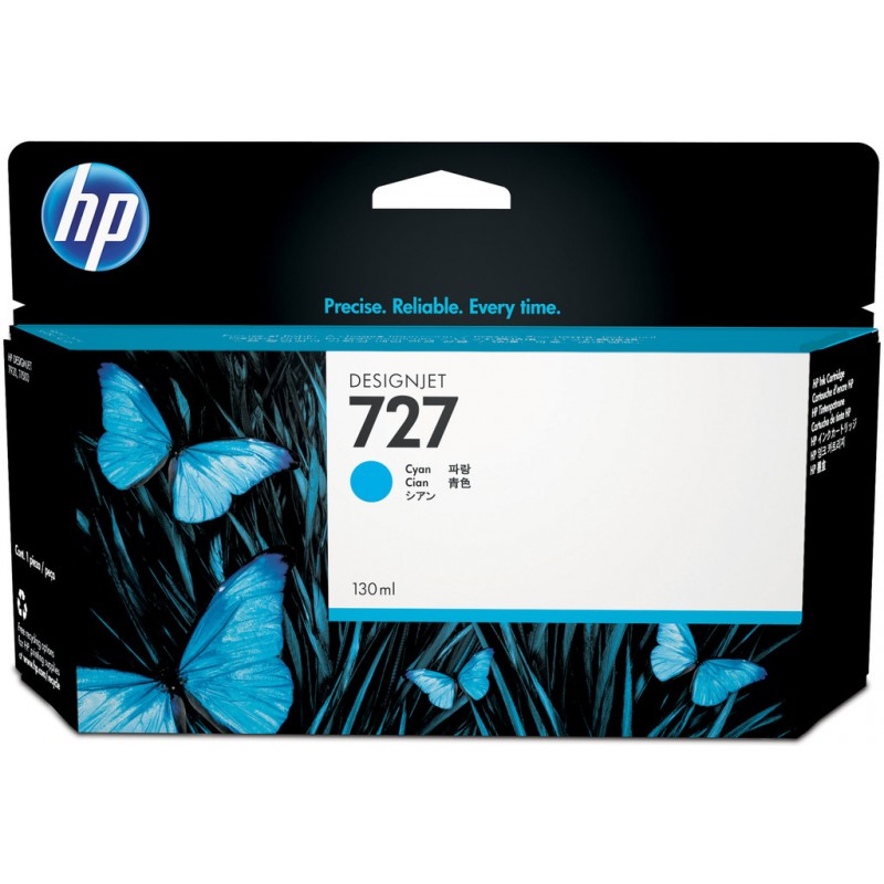 HP 727 Standard Original Ink Cartridge; Cyan;  ; HP DesignJet T920, T930, T1500, T1530, T2500, T2530-B3P19A