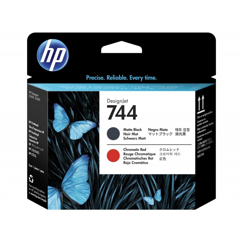 HP 744 Standard 1-Pack Original Ink Cartridge; Matte Black + Chromatic Red ;  ; HP DesignJet Z2600, Z5600-F9J88A