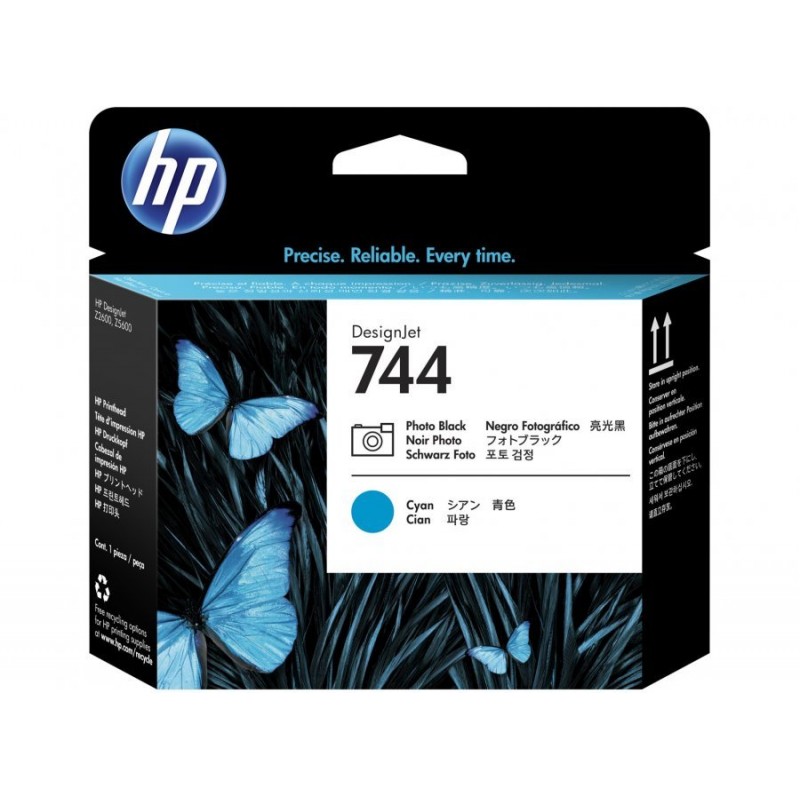 HP 744 Standard 1-Pack Original Ink Cartridge; Photo Black + Cyan ;  ; HP DesignJet Z2600, Z5600-F9J86A