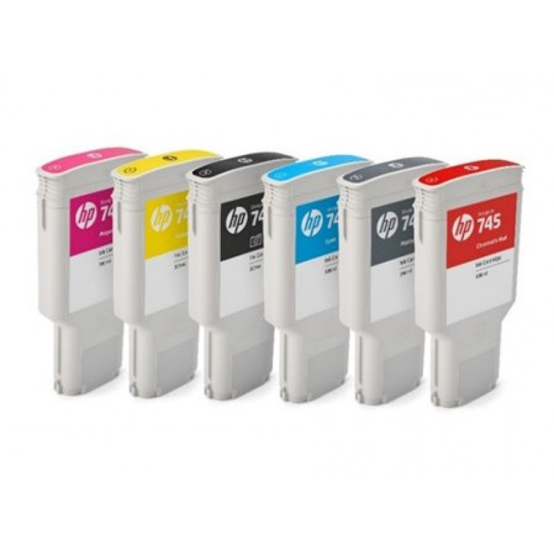 HP 745 Standard 1-Pack Original Ink Cartridge; Cyan;  ; HP DesignJet Z2600, Z5600-F9J97A