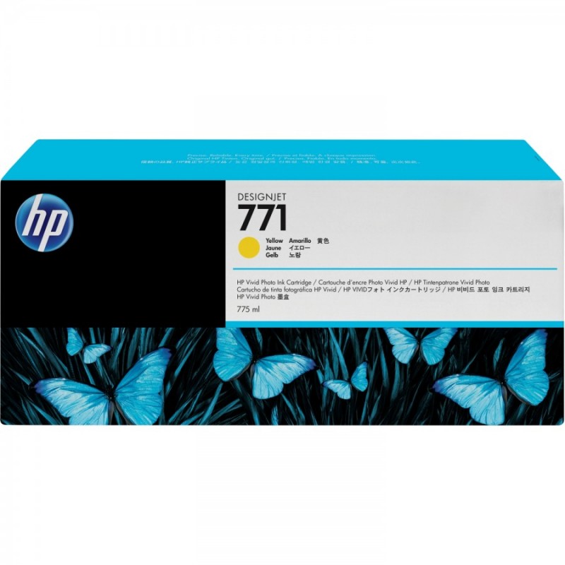 HP 771C 1-pack Original Ink Cartridge; Yellow;  ; HP DesignJet Z6200-B6Y10A