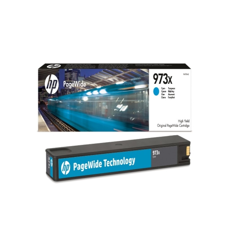HP 973X Value Original Ink Cartridge; Cyan;  Page Yield 7000; HP Page Wide Pro 352; 377; 477;-F6T81AE