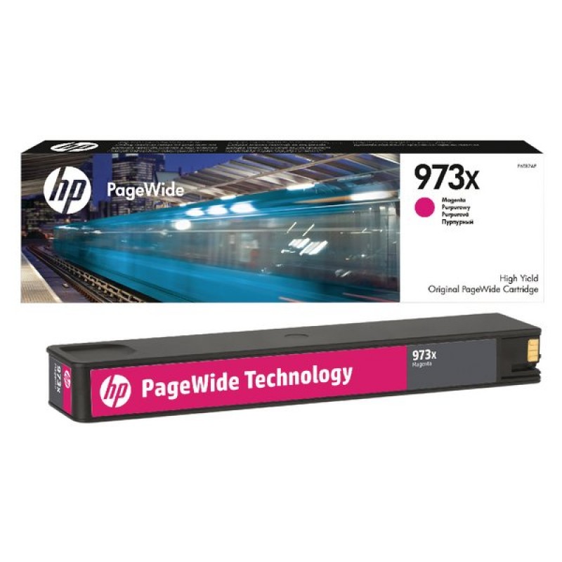 HP 973X Value Original Ink Cartridge; Magenta;  Page Yield 7000; HP Page Wide Pro 352; 377; 477;-F6T82AE