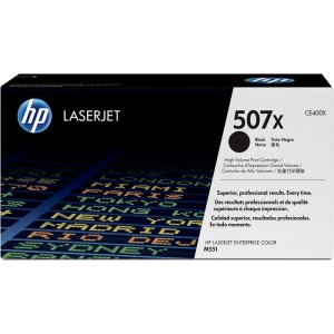 HP 507X Original LaserJet cartridge; black; 11000 Page Yield ; 1 - pack; HP LaserJet Pro 500 color MFP M570/Enterprise 500 color MFP M575/Enterprise 500 color M551