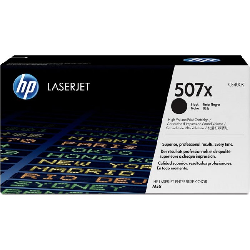 HP 507X Original LaserJet cartridge; black; 11000 Page Yield ; 1 - pack; HP LaserJet Pro 500 color MFP M570/Enterprise 500 color MFP M575/Enterprise 500 color M551-CE400X
