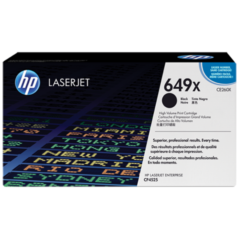 HP 649X Original LaserJet cartridge; black; 17000 Page Yield ; 1 - pack; CLJ CP4525-CE260X